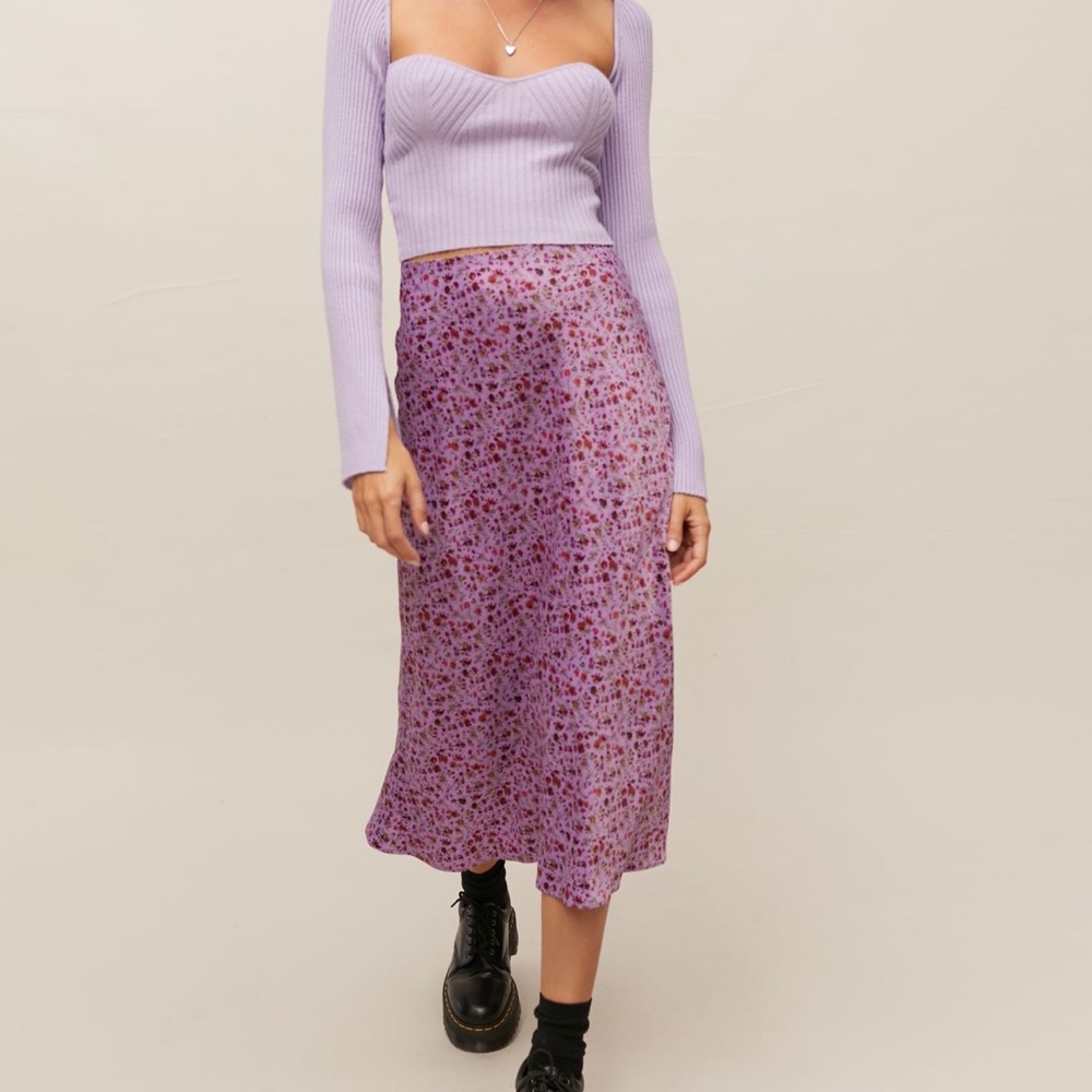 UO Molly Satin Slip Skirt
